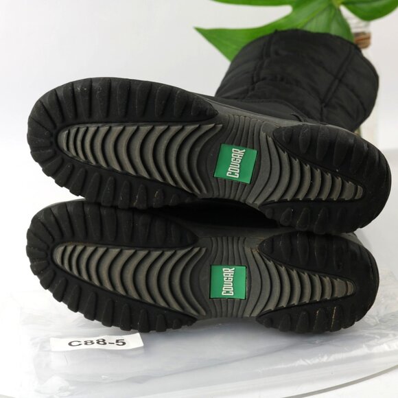 Cougar Womens Devon Snow Boot Size 7 Black Nylon Waterproof Quilted Pull On - Picture 9 of 10